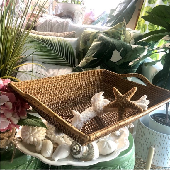 Huge Rattan Woven Handle Display Serving Basket - Picture 2 of 6